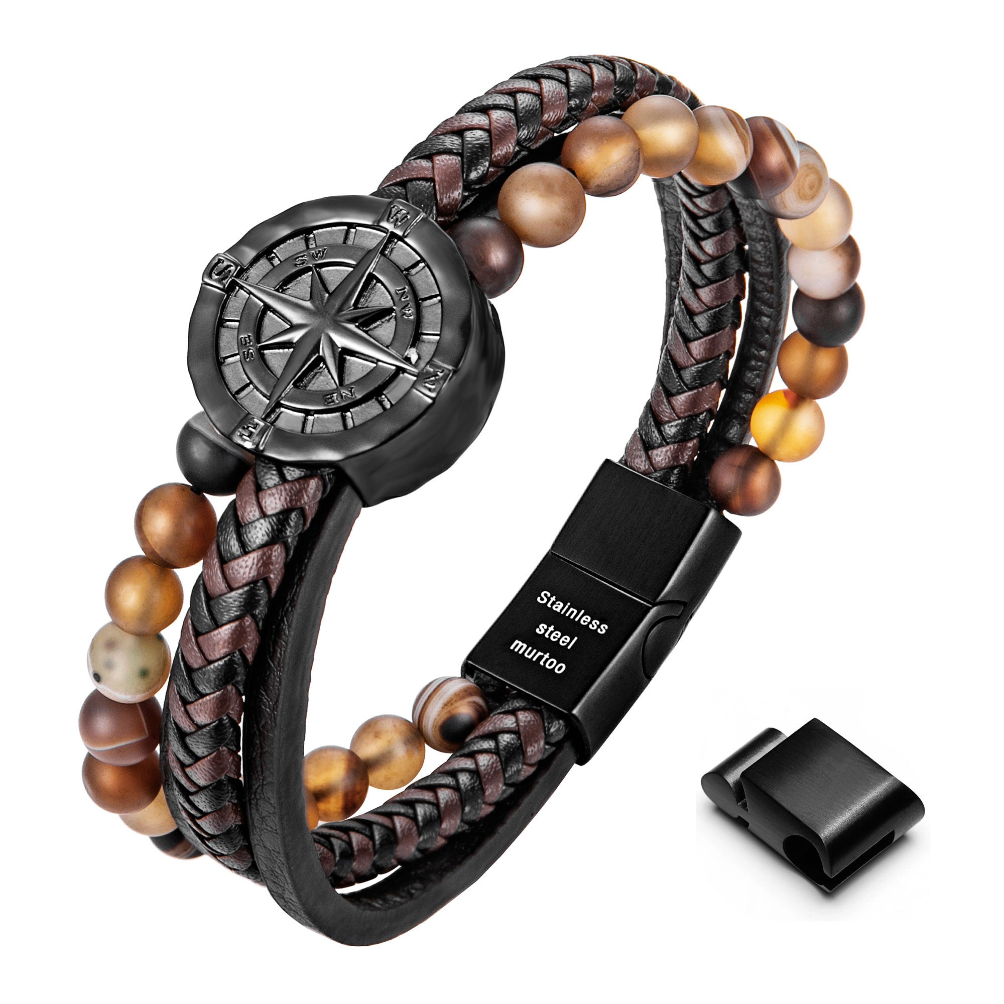 murtoo Men's Leather Bracelet