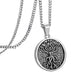 Antique Tree of Life Pendant Necklace Curb Chain N00601