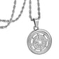 Silver Compass Pendant Necklace Twisted Rope Chain N00670