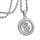 Silver Rose Pendant Necklace Twisted Rope Chain N00736