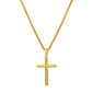 Gold Cross Necklace Wheat Chain N00343