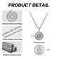 Silver Compass Pendant Necklace Wheat Chain N00671