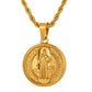 Gold Pendant Necklace Twisted Rope Chain N00927