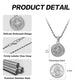 Silver Compass Pendant Necklace Twisted Rope Chain N00692