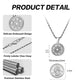 Silver Compass Pendant Necklace Twisted Rope Chain N00670