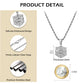 Silver Shield Compass Pendant Necklace Twisted Rope Chain N00394