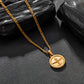 Gold Airplane Necklace Figaro Chain N01065