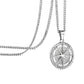 Compass Pendant Necklace Twisted Rope Chain N00499