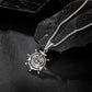 Antique Silver Anchor Compass Pendant Necklace Wheat Chain N00583