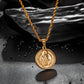 Gold Pendant Necklace Twisted Rope Chain N00927