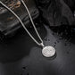 Silver Rose Pendant Necklace Curb Chain N00733